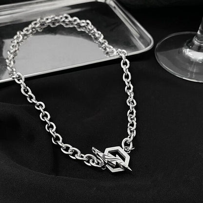 MINIMALIST | Lightning Hexagon Pendant Chain