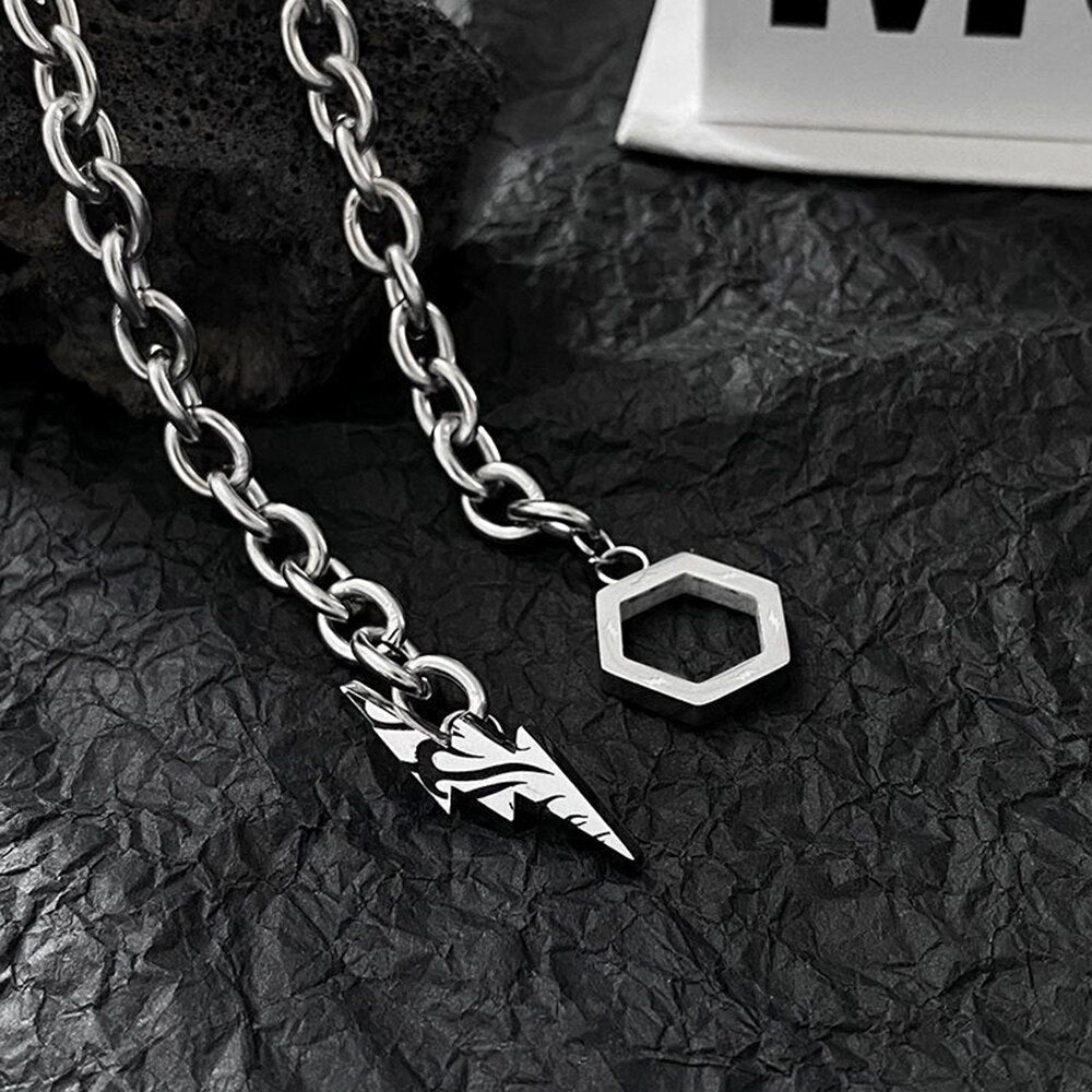 MINIMALIST | Lightning Hexagon Pendant Chain