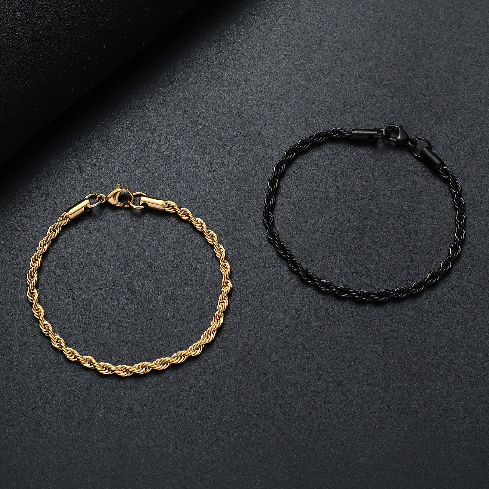 MINIMALIST | Twisted Rope Chain Bracelet