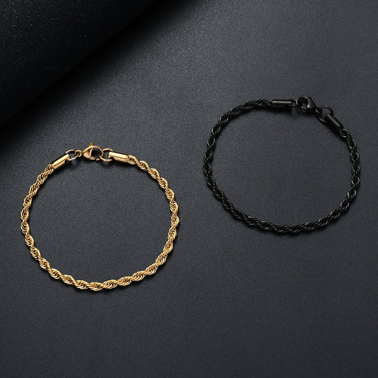 MINIMALIST | Twisted Rope Chain Bracelet