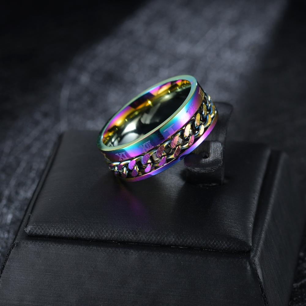 MINIMALIST | Roman Numeral Chained Spinning Ring